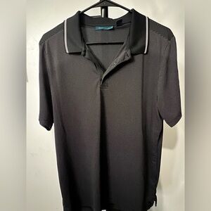 Perry Ellis Black Polo Shirt with White Trim